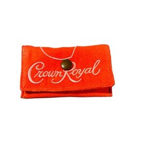 Hand Crafted Fabric Card Holder.  Peach Crown Royal.